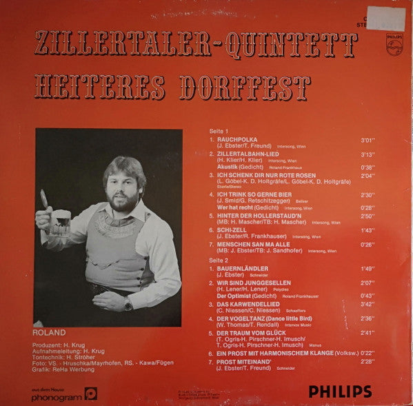 Zillertal Quintett : Heiteres Dorffest (LP, Album, Club)