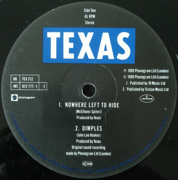 Texas : Thrill Has Gone (12")