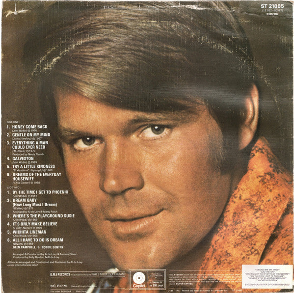 Glen Campbell : Glen Campbell's Greatest Hits (LP, Comp, Gre)