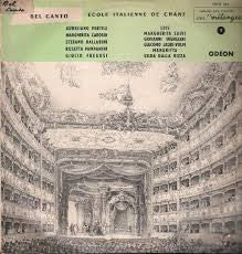 Various : École Italienne De Chant (LP, Mono)