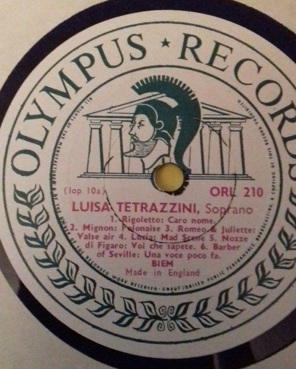 Luisa Tetrazzini : Luisa Tetrazzini, soprano (LP, Comp, Mono)