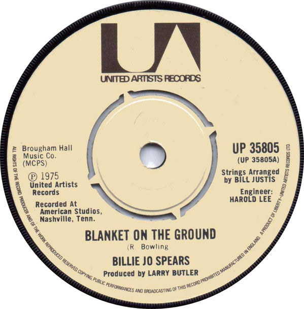 Billie Jo Spears : Blanket On The Ground (7", Single, Kno)