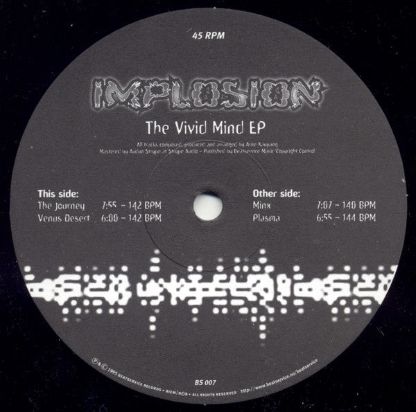 Implosion (2) : The Vivid Mind EP (12", EP)