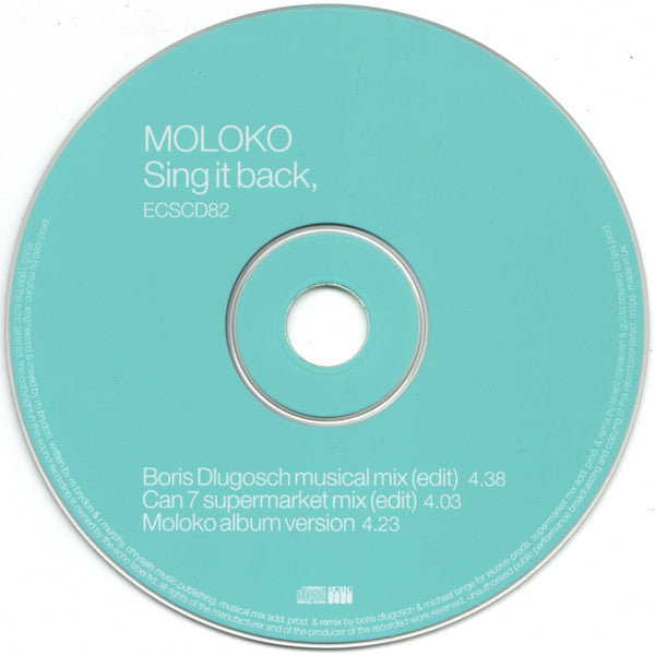 Moloko : Sing It Back, (CD, Single)