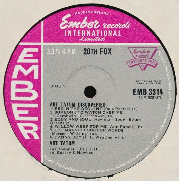Art Tatum : In Person (LP)