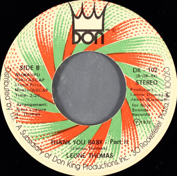 Leon Thomas : Thank You Baby (7")