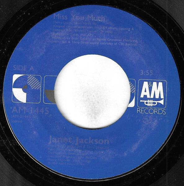 Janet Jackson : Miss You Much (7", Styrene, Car)