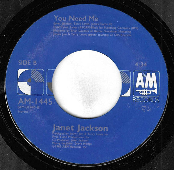 Janet Jackson : Miss You Much (7", Styrene, Car)