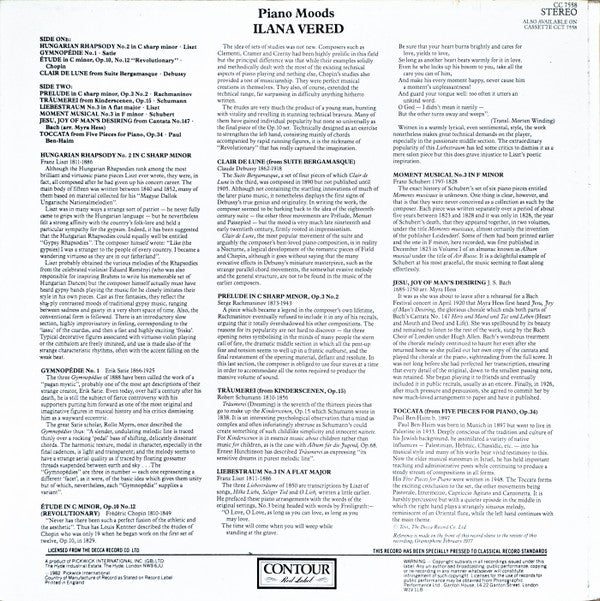 Ilana Vered : Piano Moods (LP, Album)
