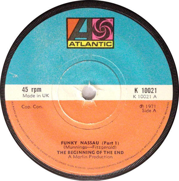 The Beginning Of The End : Funky Nassau (7", Single, RE, Sol)