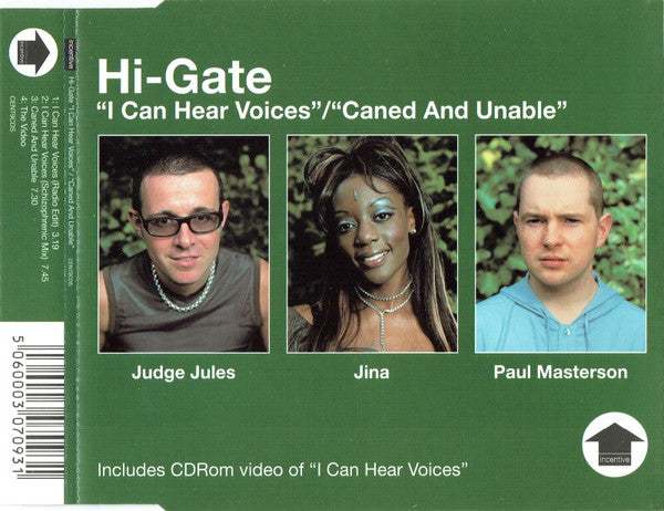 Hi-Gate : I Can Hear Voices / Caned And Unable (CD, Single, Enh)