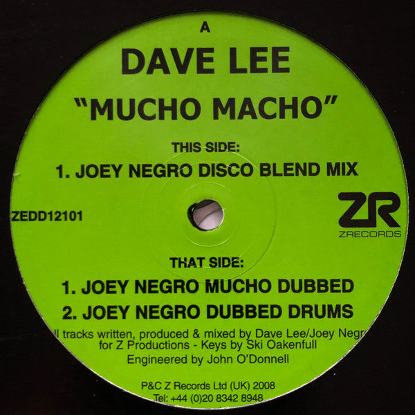 Dave Lee : Mucho Macho (12")