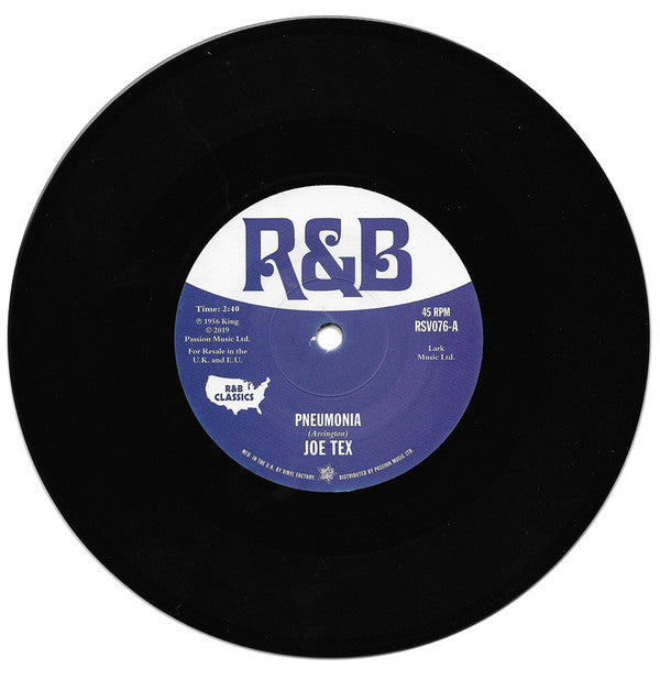Joe Tex / Little Willie John : Pneumonia / Fever (7", Single)