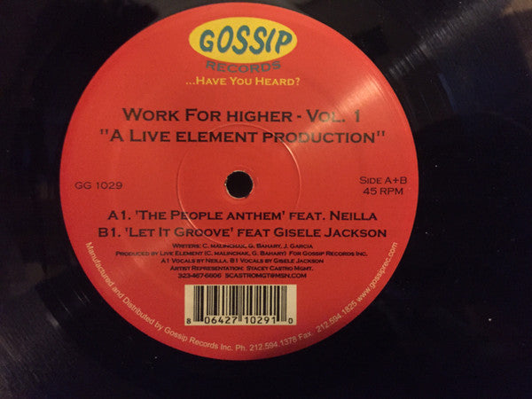 Live Element : Work For Higher Vol. 1 (12")