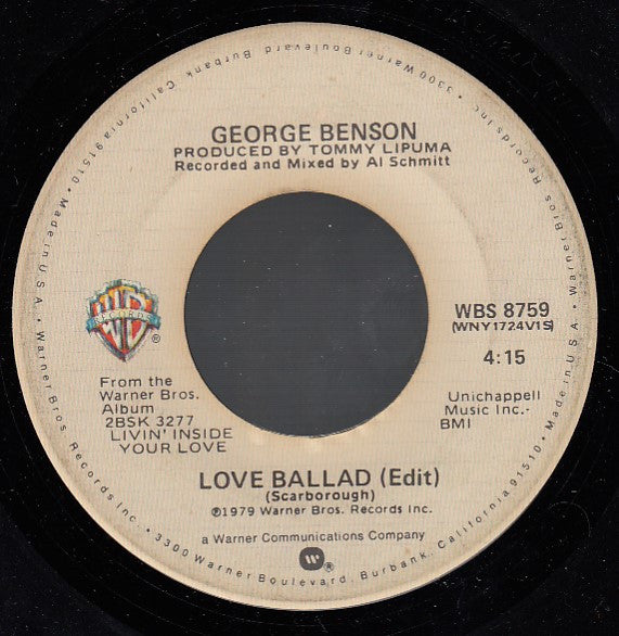 George Benson : Love Ballad  (7", Single, Spe)