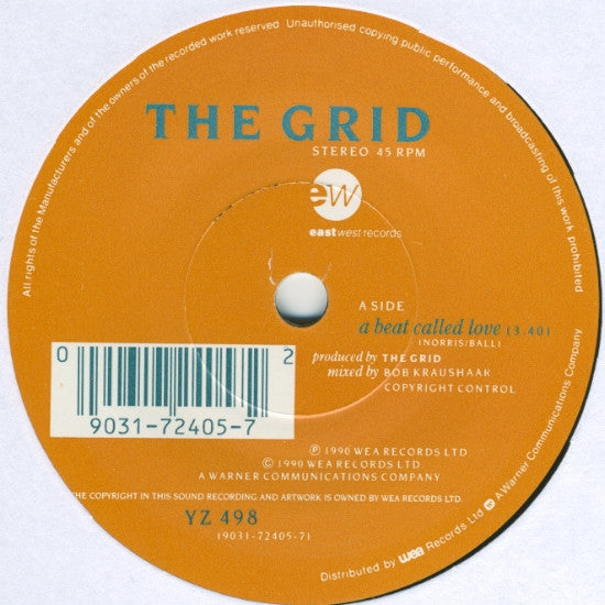 The Grid : A Beat Called Love (7", Single)