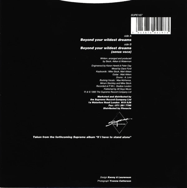 Lonnie Gordon : Beyond Your Wildest Dreams (7", Single)