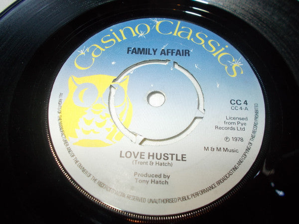 Family Affair / Jackie Trent : Love Hustle / You Baby / Send Her Away (7", Pus)