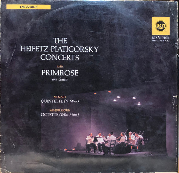 Jascha Heifetz, Gregor Piatigorsky, William Primrose, Wolfgang Amadeus Mozart, Felix Mendelssohn-Bartholdy : The Heifetz-Piatigorsky Concerts with Primrose and Guests (LP, Mono)