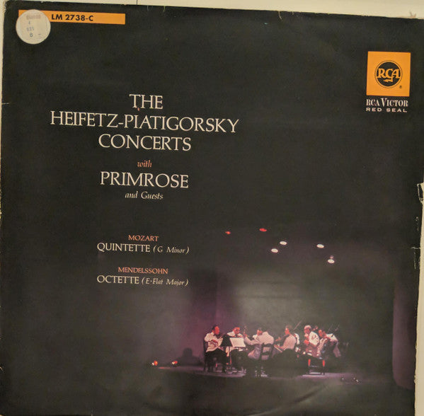 Jascha Heifetz, Gregor Piatigorsky, William Primrose, Wolfgang Amadeus Mozart, Felix Mendelssohn-Bartholdy : The Heifetz-Piatigorsky Concerts with Primrose and Guests (LP, Mono)