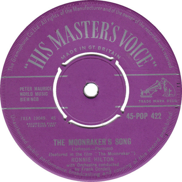 Ronnie Hilton : The Moonraker's Song (7", Single)