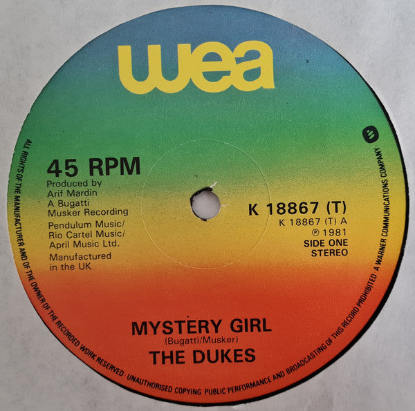 The Dukes (13) : Mystery Girl (12")