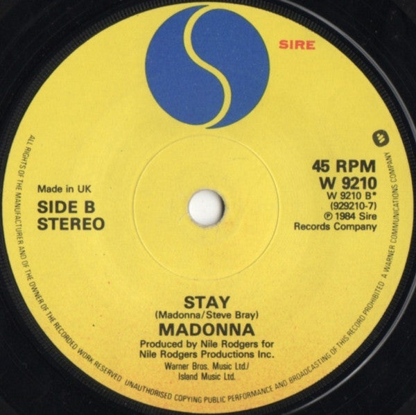 Madonna : Like A Virgin / Stay (7", Single, Pap)