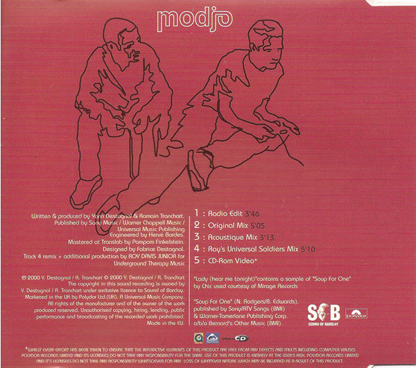 Modjo : Lady (Hear Me Tonight) (CD, Single, Enh)