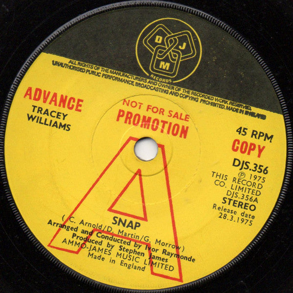 Tracey Williams (2) : Snap (7", Promo)