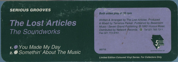 The Lost Articles : The Soundworks (10", Ltd, W/Lbl, Blu)