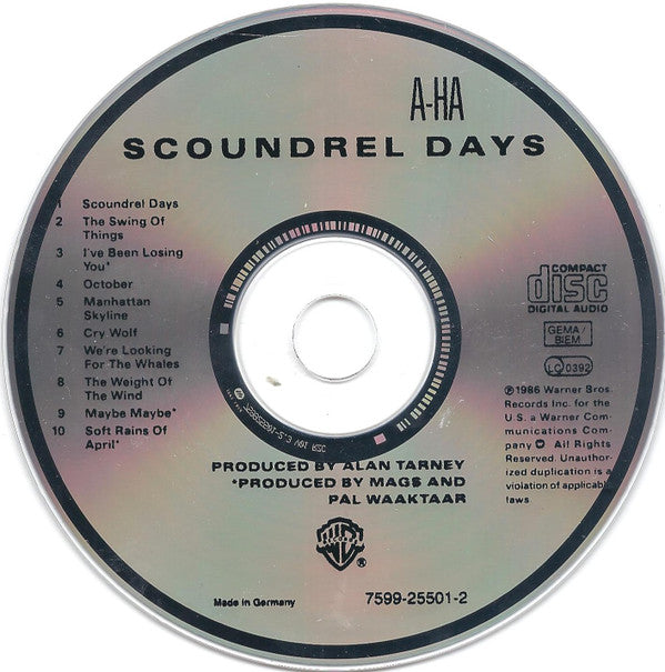 a-ha : Scoundrel Days (CD, Album, RE)