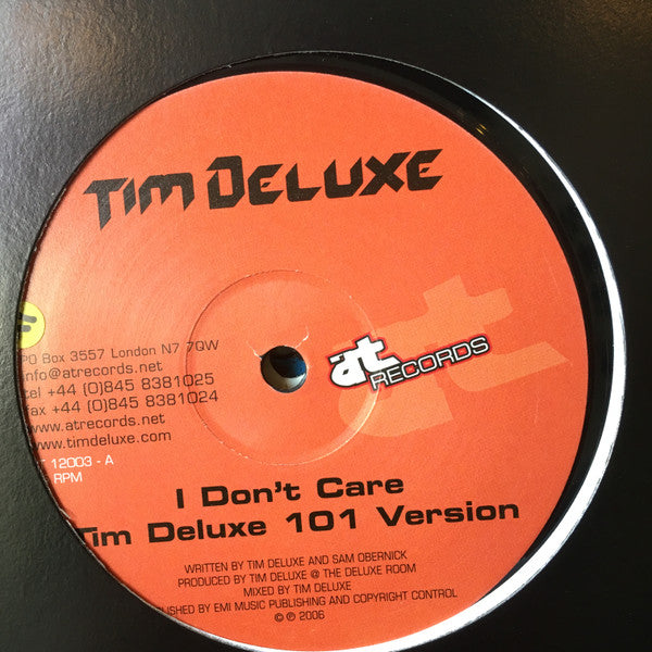 Tim Deluxe : I Don't Care (12")