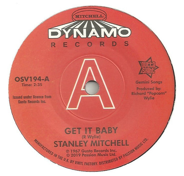 Stanley Mitchell : Get It Baby / Quit Twistin' My Arm (7", Single, Promo)