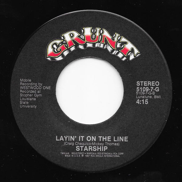 Starship (2) : Nothing's Gonna Stop Us Now  (7", Single, Dia)