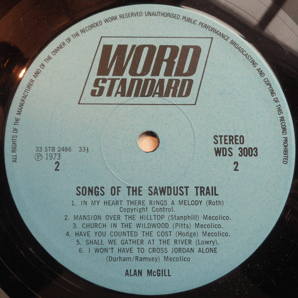 Alan McGill : Songs Of The Sawdust Trail (LP)