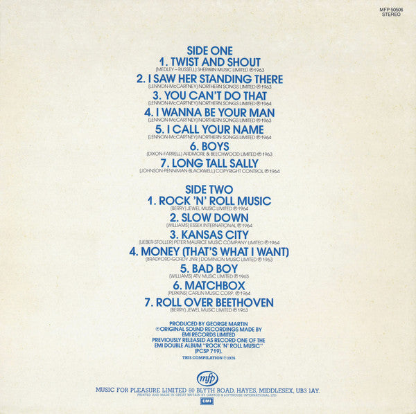 The Beatles : Rock 'N' Roll Music Vol. 1 (LP, Comp)