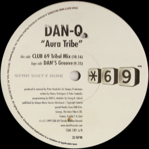 DAN-Q : Aura Tribe (Can You Feel It) (12")