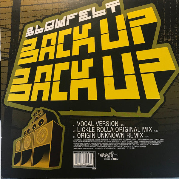 Blowfelt : Back Up Back Up (12")