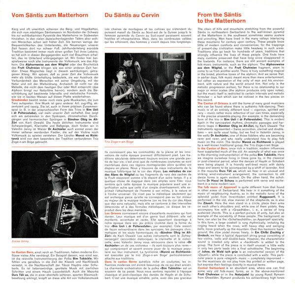 Various : Vom Säntis Zum Matterhorn (LP, Comp)