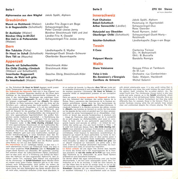 Various : Vom Säntis Zum Matterhorn (LP, Comp)