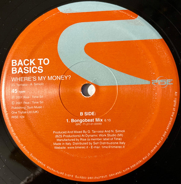 Back To Basics : Where's My Money? (12")