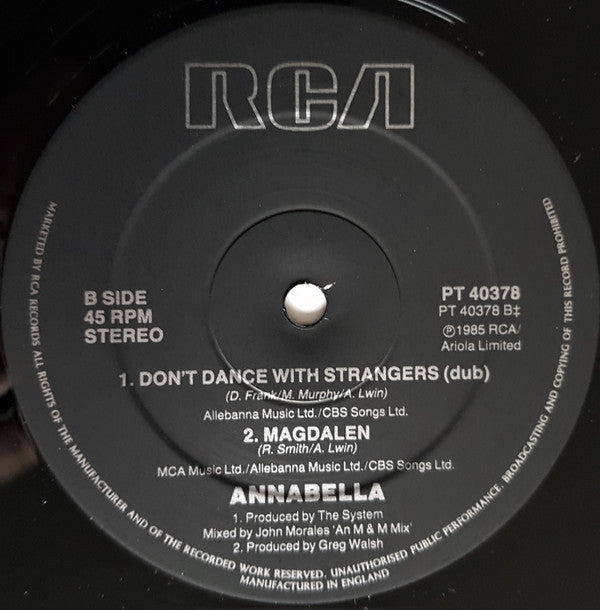 Annabella Lwin : Don't Dance With Strangers (12", Single)