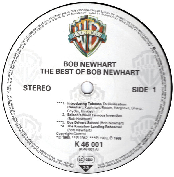 Bob Newhart : The Best Of Bob Newhart (LP, Comp)
