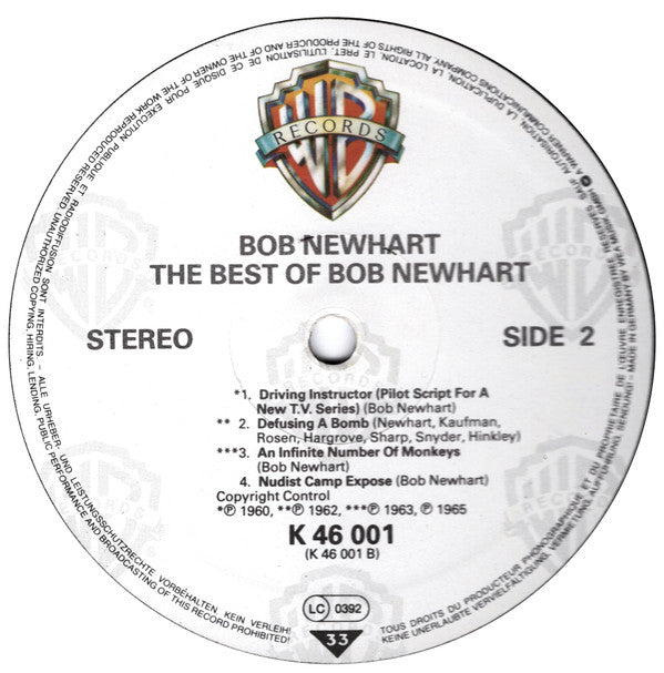 Bob Newhart : The Best Of Bob Newhart (LP, Comp)