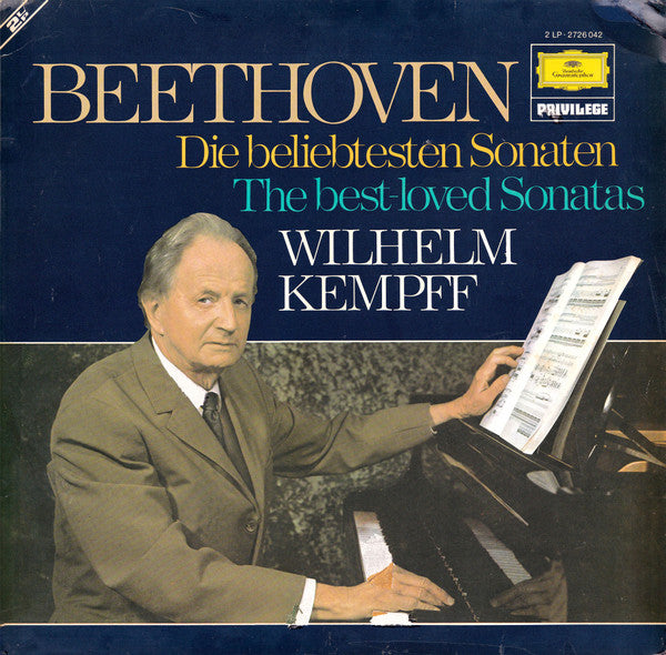 Ludwig van Beethoven - Wilhelm Kempff : Die Beliebtesten Sonaten (The Best-Loved Sonatas) (2xLP, Comp, RE, Gat)
