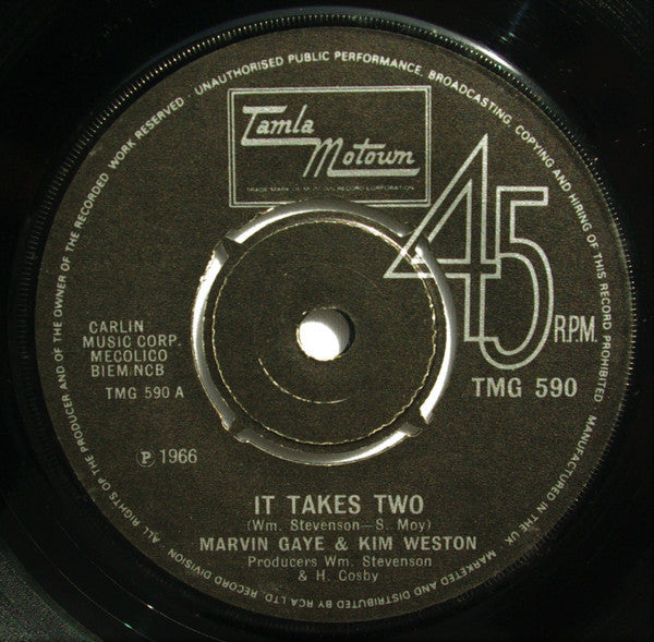 Marvin Gaye & Kim Weston : It Takes Two (7", Single, RE, Kno)