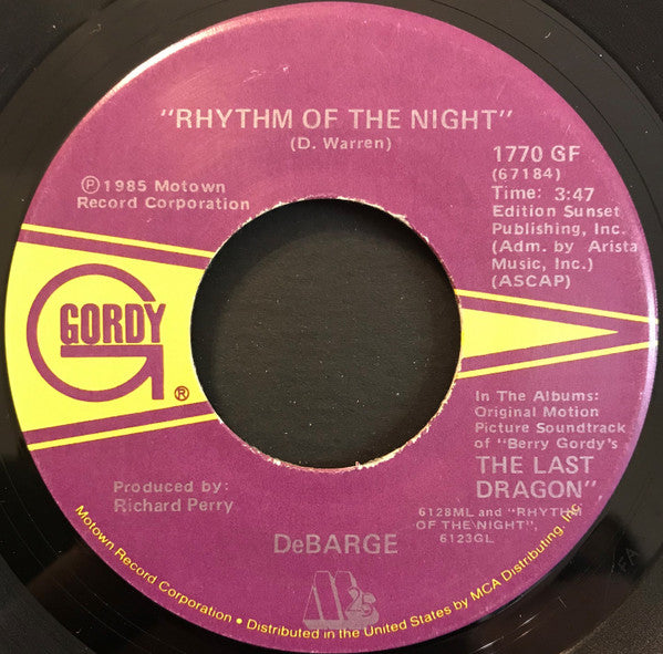 DeBarge : Rhythm Of The Night (7", M/Print)