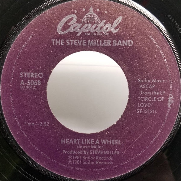 Steve Miller Band : Heart Like A Wheel (7", Win)