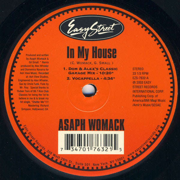 Asaph Womack : In My House (12")