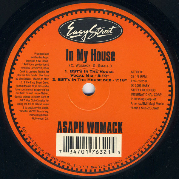 Asaph Womack : In My House (12")